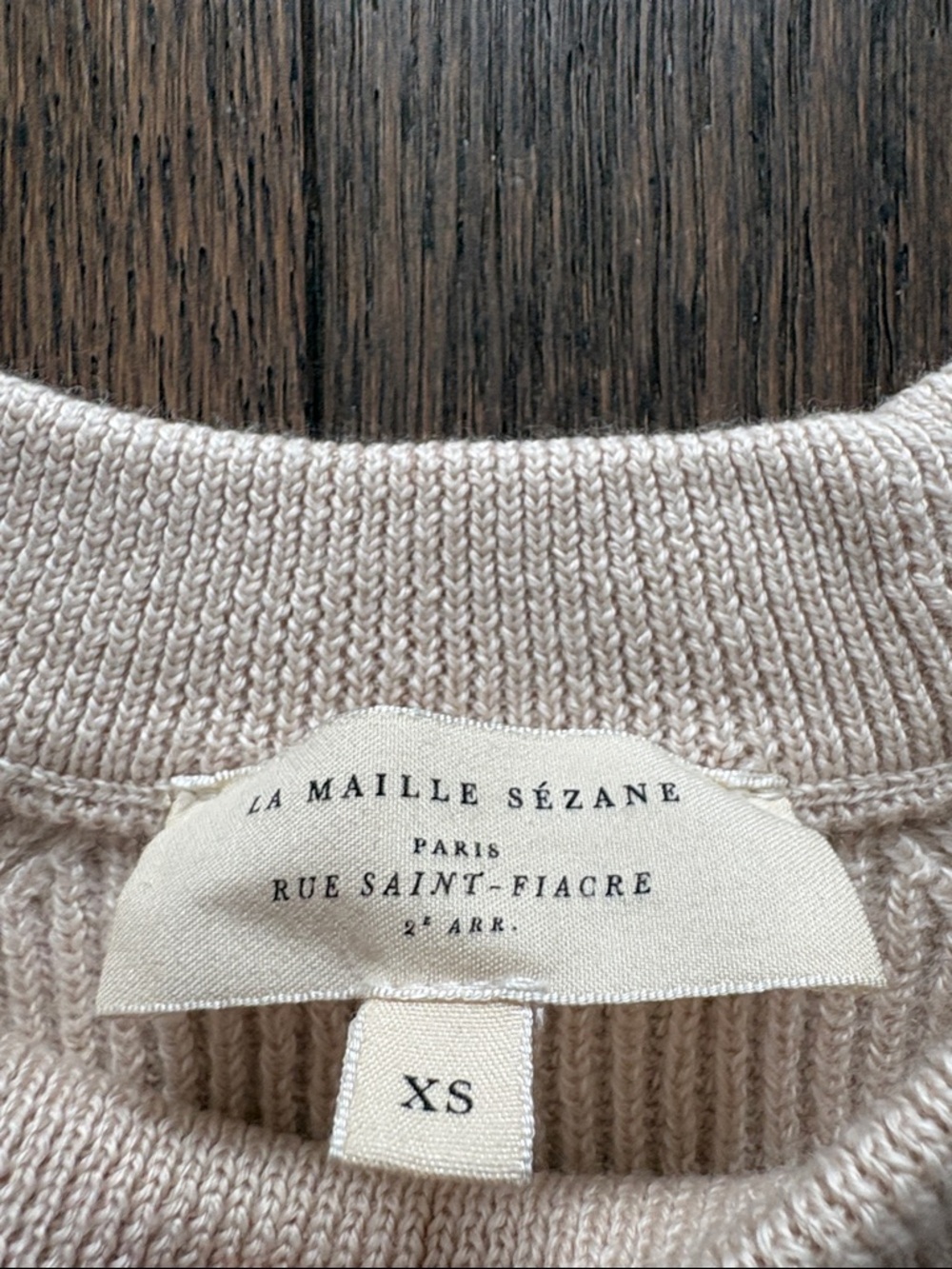 Sezane Cream Button-Cuff Ribbed Sweater - Picture 2 of 3